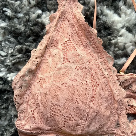 Aerie Sunkissed Lace Padded Plunge Bralette - Picture 3 of 5